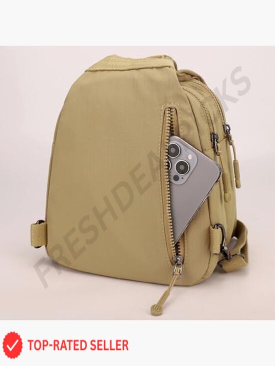3-in-1 Convertible Anti-Theft Backpack Mini Nylon Commuter Crossbody Chest Bag main image 4